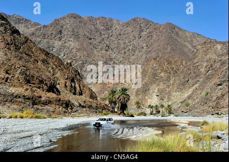 Sultanat von Oman, Al Batinah Region, westlichen Hajar-Gebirge, Wadi Abyadh Stockfoto