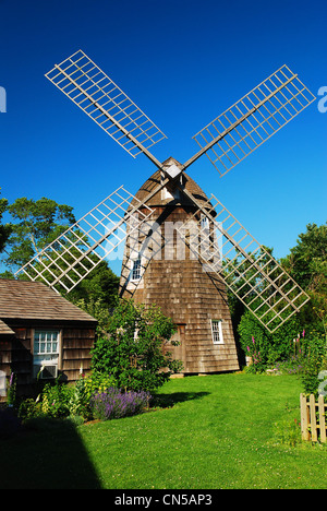 Die 1804 Gardiner Windmühle in den Ortsteil East Hampton, Long Island, NY Stockfoto