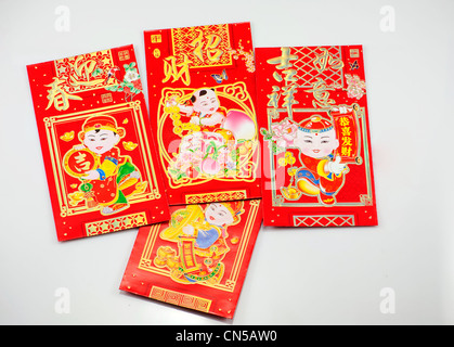 Rot-Paket für Geldgeschenke, eine Tradition in Chinese New Year Stockfoto