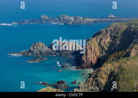 Vereinigtes Königreich, Kanalinseln, Alderney (Luftbild) Stockfoto