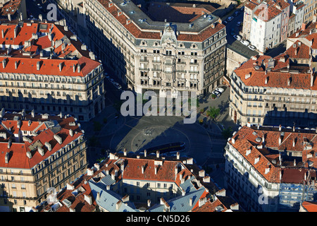 Frankreich, Bouches du Rhone, Marseille, 2. Bezirk, Zone Euromediterranee Republik Bereich platzieren Sadi Carnot (Luftbild) Stockfoto