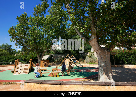 Frankreich, Bouches du Rhone, Marseille, 12. Bezirk, Mount Olivet Allee, Garten Schienbeine Stockfoto