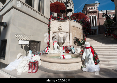 USA, California, Los Angeles, Beverly Hills, über Rodeo zu Weihnachten Stockfoto