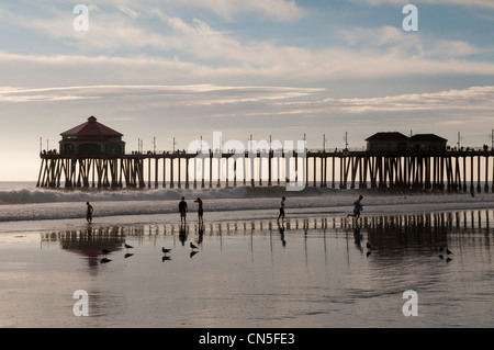 USA, California, Los Angeles, Huntington Beach Pier Stockfoto