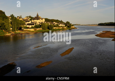 Frankreich, Indre et Loire, Loire-Tal, Weltkulturerbe der UNESCO, Candes St Martin de Les Plus Beaux Dörfer gekennzeichnet Stockfoto