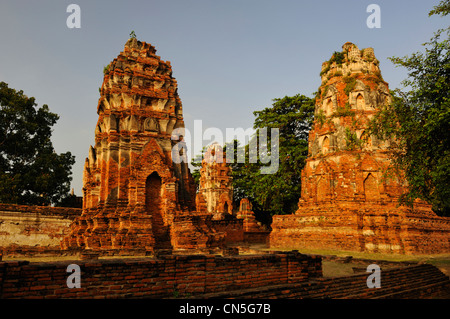 Thailand, Ayutthaya Geschichtspark, Weltkulturerbe der UNESCO, Wat Rachaburana Tempel Stockfoto