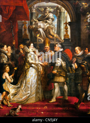 Die Hochzeit von Queen - die Aufnahme von The Ring 1600 Rubens Galerie Leben von Marie de Medici Königin von Frankreich Stockfoto