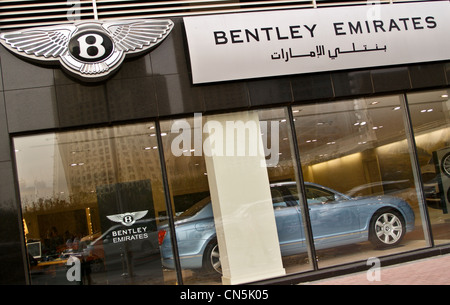 Bentley Showroom, Dubai Marina, Vereinigte Arabische Emirate Stockfoto