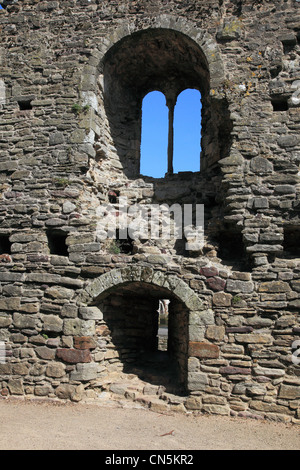 Ruinen der Constable Norman Hauses in der Stadt Christchurch, Dorset, England Stockfoto