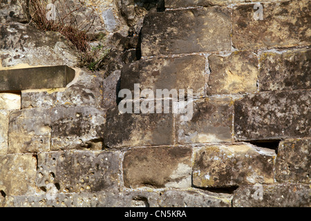 Textur der alten Wand aus Ziegeln Stockfoto