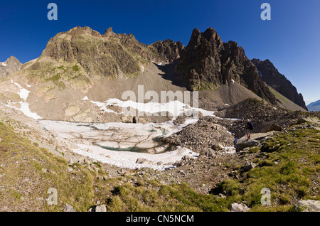 Frankreich, Haute Savoie Chamonix Mont Blanc, Lac De La Tete Platte in die Reserve Naturelle Nationale des Aiguilles Rouges Stockfoto