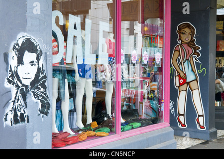 Australien, Victoria, Melbourne, Fitzroy Bezirk, der trendigen Street von Brunswick Street Stockfoto