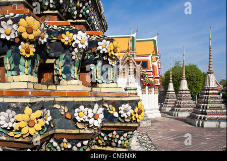 Thailand, Bangkok, Ko Ratanakosin Bezirk beherbergt die berühmtesten Sehenswürdigkeiten in Bangkok, Wat Pho ist die älteste und größte Tempel Stockfoto