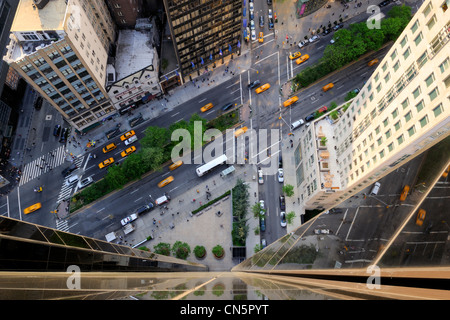 Vereinigte Staaten, New York City, Manhattan, Broadway aus den Trump Tower am Central Park West Stockfoto