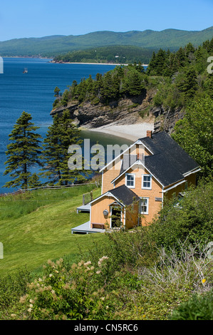 Kanada, Provinz Quebec, Gaspesie, Anse Blanchette in Forillon Nationalpark befindet sich entlang des St. Lawrence river Stockfoto