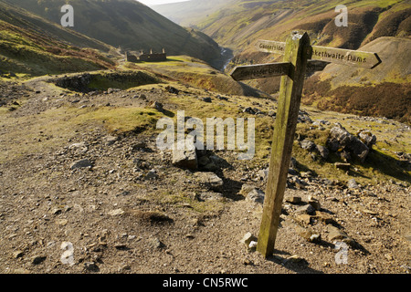 Lead Mine Funktionsweise, Gunnerside, Yorkshire Dales England verlassen. Stockfoto