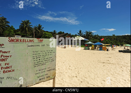 Malaysia, Terengganu Zustand, Perhentian Inseln, Perhentian Kecil, lustige Schnorcheln Werbung Stockfoto