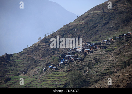 Nepali Himalaya Dorf Stockfoto