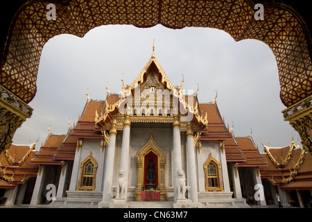 Wat Benchamabophit, auch bekannt als der Marmor-Tempel, Bangkok, Thailand Stockfoto