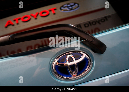 Ein Toyota Prius auf dem Display an der Washington Auto Show 2012. Stockfoto