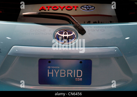 Ein Toyota Prius auf dem Display an der Washington Auto Show 2012. Stockfoto