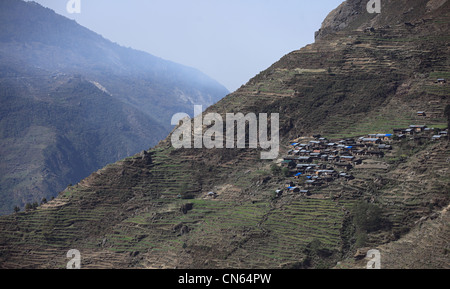 Nepali Himalaya Dorf Stockfoto