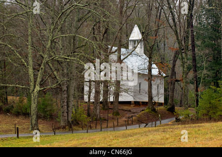 Cades Cove methodistische Kirche im Nationalpark Great Smoky Mountains in Tennessee Stockfoto
