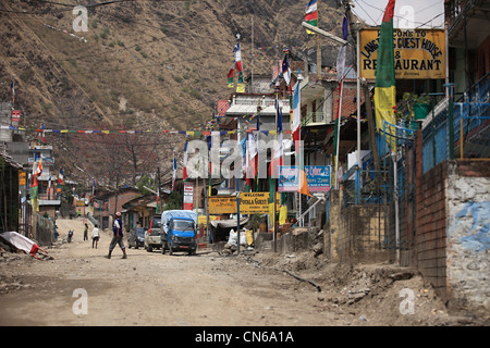 Nepali Himalaya Dorf Shyabrubesi Stockfoto