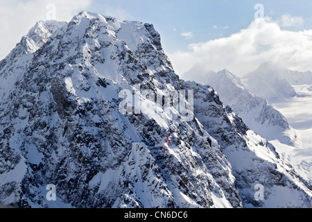 Chugach Mountains, Luftaufnahme, Gebirge, Süd-Alaska, Pacific Coast Range, Nordamerika Stockfoto