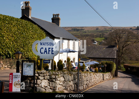 Das Wayside Cafe, Widecombe-in-the-Moor, Dartmoor, England. Stockfoto