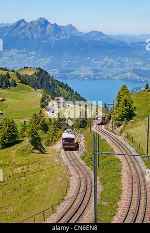 Blick von oben auf der Rigi Stockfoto