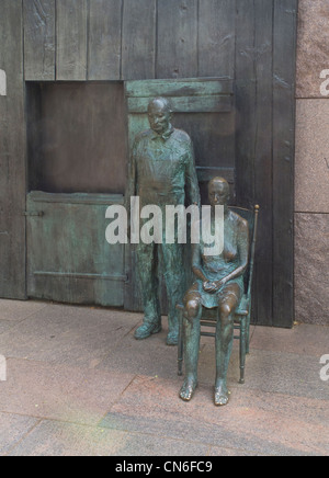 Das ländliche paar am Franklin Delano Roosevelt Memorial Washington DC Stockfoto