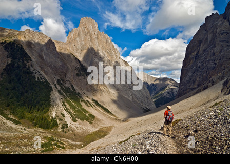 Wanderer auf Edith Weg, Banff Nationalpark, Alberta Stockfoto