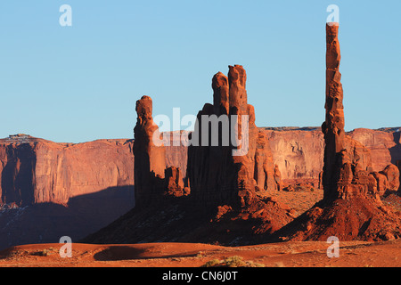 Schöne rote Navajo Sandstein Buttes des Monument Valley Stockfoto