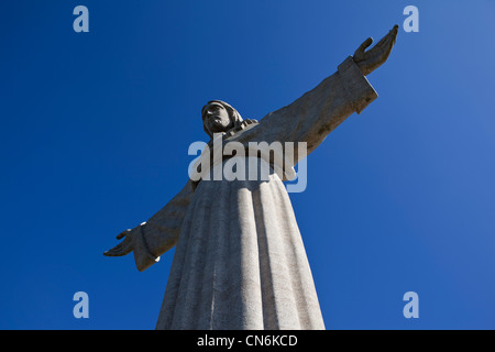 Cristo Rei, Christus-Denkmal in Almada, über Tajo aus Lissabon, Portugal Stockfoto