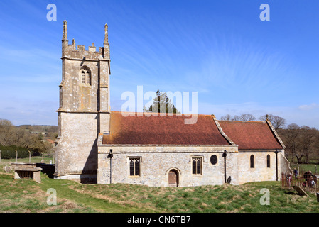 St Giles Kirche auf Imber Dorf am Wiltshire Salisbury Plain Stockfoto