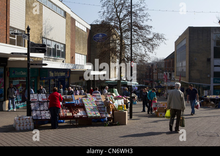 Yeovil Town Center High Street Läden somerset England uk Stockfoto