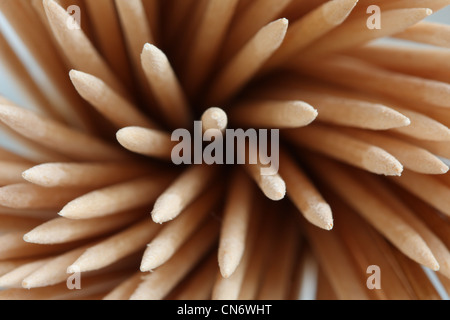 Makro erschossen von cocktail-Sticks enden Stockfoto