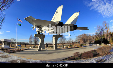 Grumman F-14 Tomcat US Navy Kampfjet auf dem Display an Grumman Memorial Park Calverton Long Island NY Stockfoto