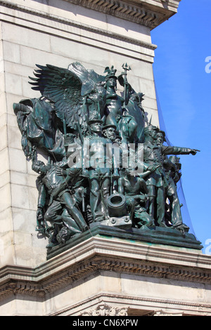 Bürgerkrieg-Skulptur auf dem Memorial Arch im Grand Army Plaza Brooklyn New York City Stockfoto