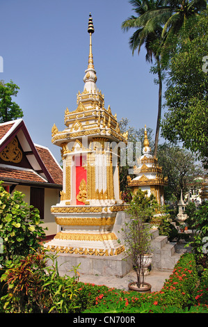 Buddhistische Stupa, Sisaket Museum, Lan Xang Road, Vientiane, Präfektur Vientiane, Laos Stockfoto