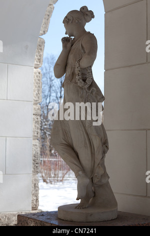 Skulptur von Catherine Park gesammelt für den Winter unter der hängende Garten ZARSKOJE SELO, PUSCHKIN, Sankt-Petersburg Stockfoto