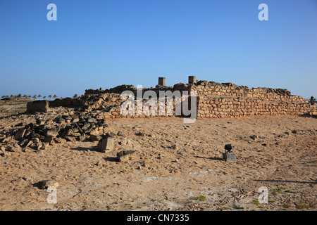 Siedlungsreste der Stadt Und Weihrauchhafen Al-Baleed, Unesco Weltkulturerbe, Salalah, Oman Stockfoto