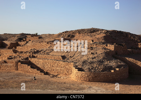 Siedlungsreste der Stadt Und Weihrauchhafen Al-Baleed, Unesco Weltkulturerbe, Salalah, Oman Stockfoto