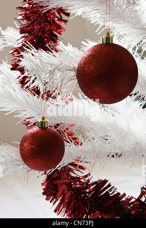 Detail der ein geschmückter Weihnachtsbaum Stockfoto