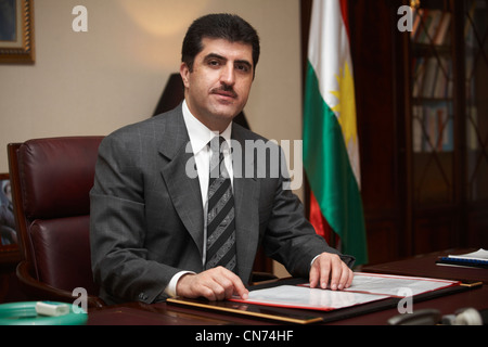 Nechirvan Barzani. Premierminister. Irakisch-Kurdistan Stockfoto