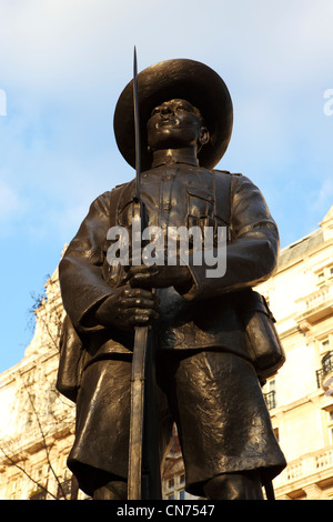 Gurkha-Soldaten Gedenkstätte in Whitehall, London, England. Stockfoto