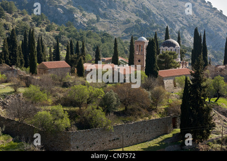 Nea Moni, alten 11. Jahrhundert byzantinische Kloster in den Bergen von Chios, Griechenland. Stockfoto