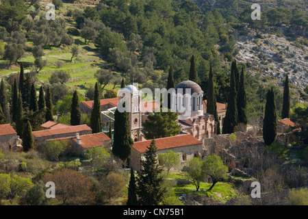 Nea Moni, alten 11. Jahrhundert byzantinische Kloster in den Bergen von Chios, Griechenland. Stockfoto