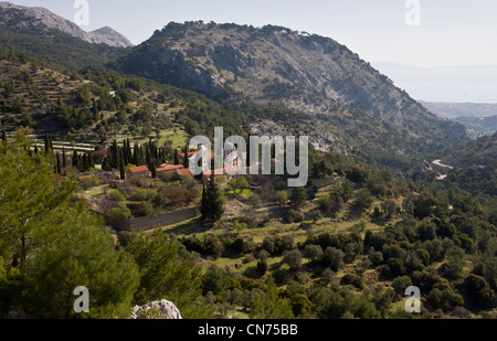 Nea Moni, alten 11. Jahrhundert byzantinische Kloster in den Bergen von Chios, Griechenland. Stockfoto